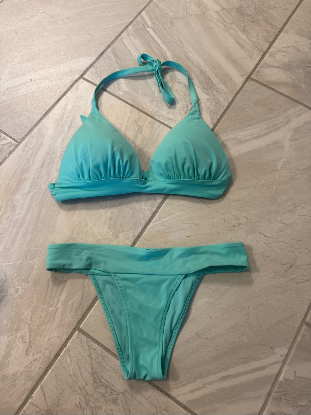 Victoria SecretTurquoise Halter Bikini Set